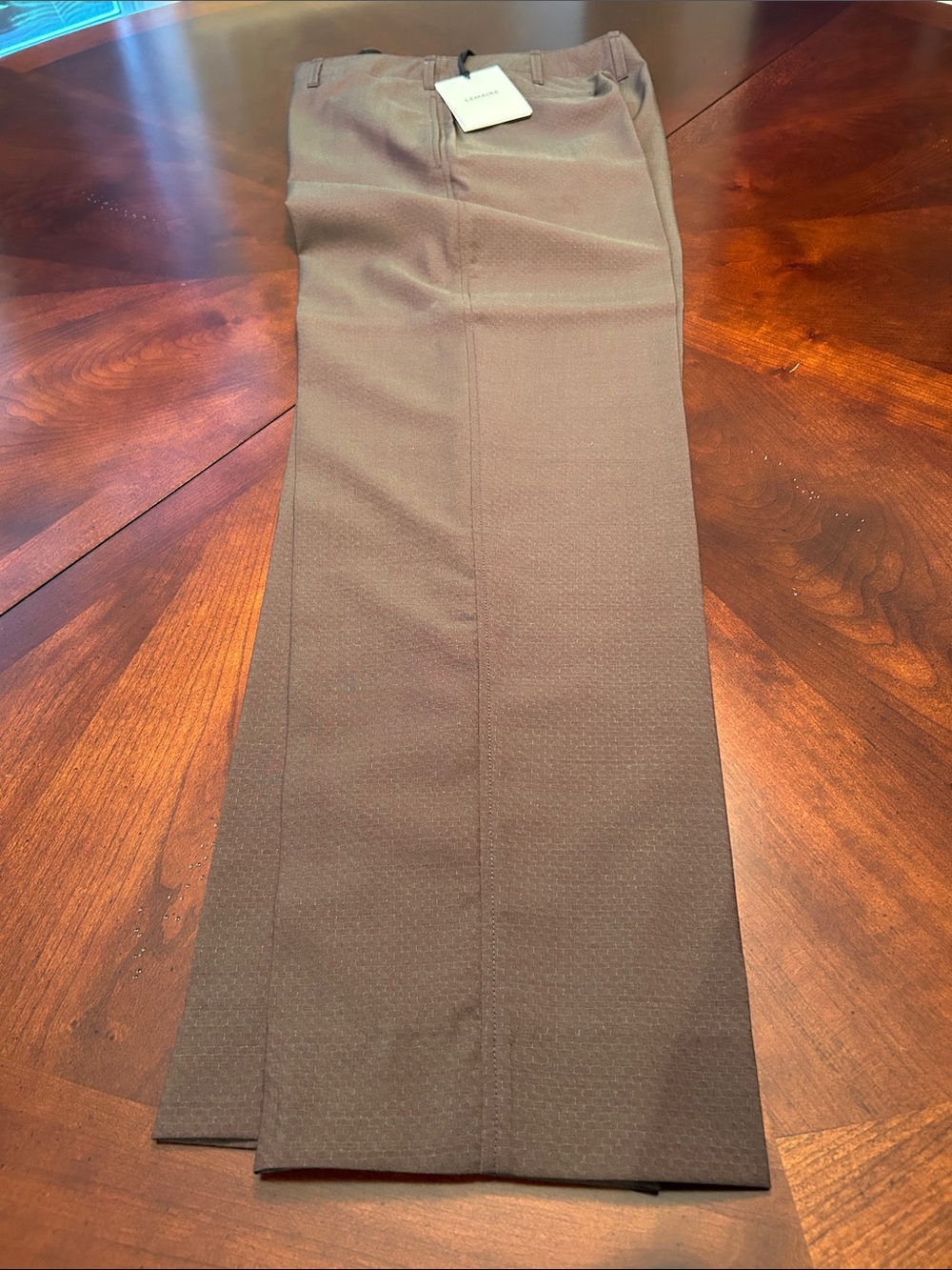 Lemaire Chocolate Brown Tailored Trousers - Picture 5 of 5